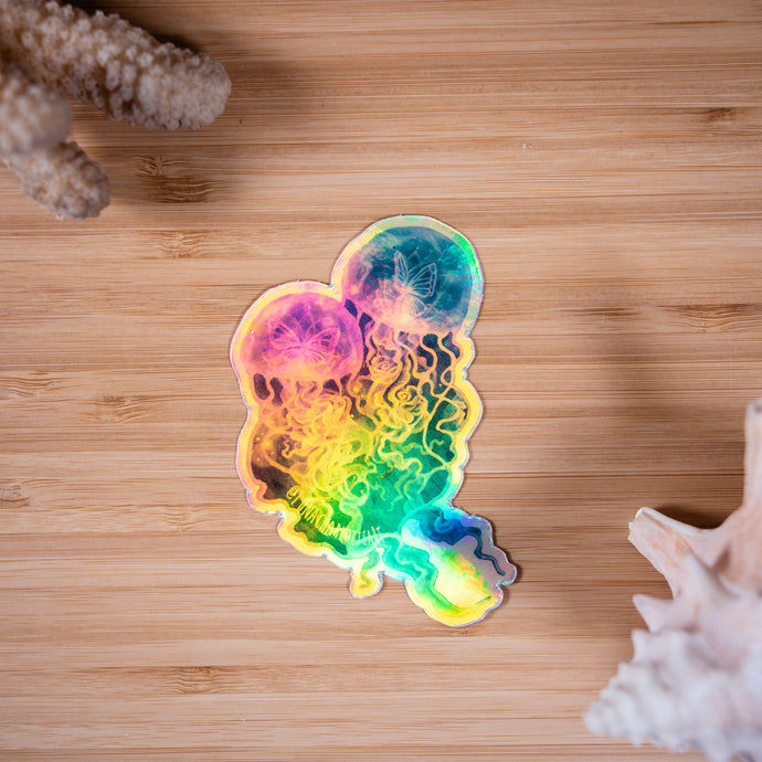 Jellyfish Holographic Sticker