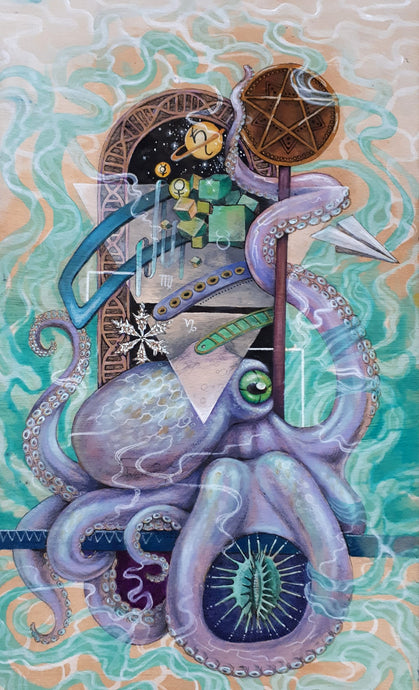 Ace of Pentacles :: Octopus Tarot