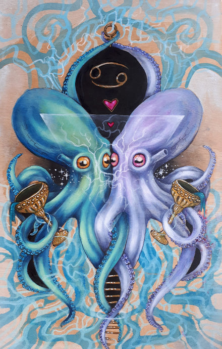 Two of Cups :: Octopus Tarot